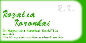 rozalia koronkai business card